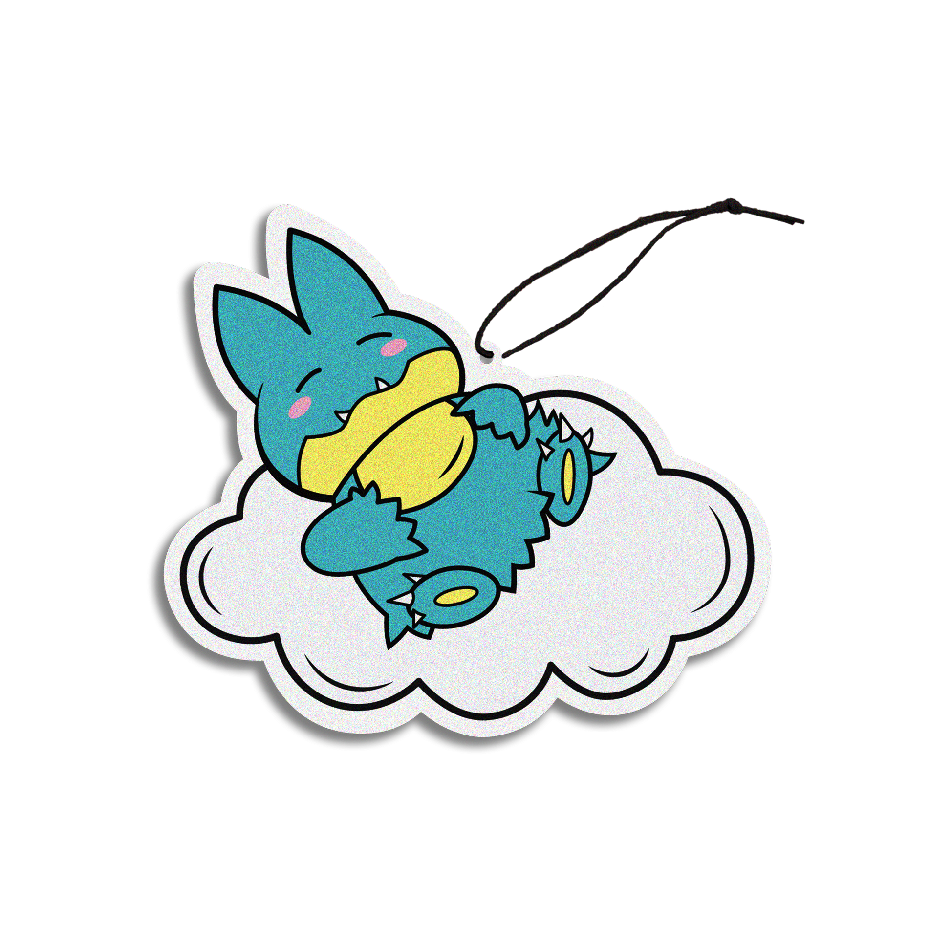 squash scented design featuring sleeping munchlax air freshener, decorative hanging car accessory with fragrance.
