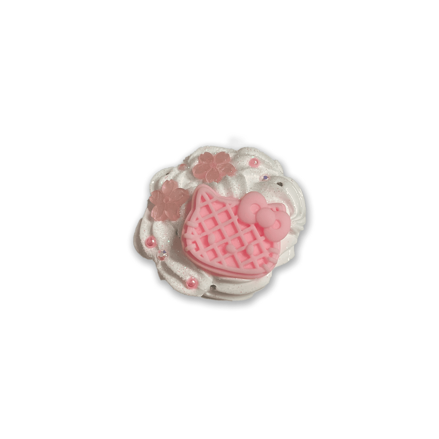 PINK KITTY WAFFLE WHIPPED PHONE GRIP - Usagi x Usagi, LLC - Accessories