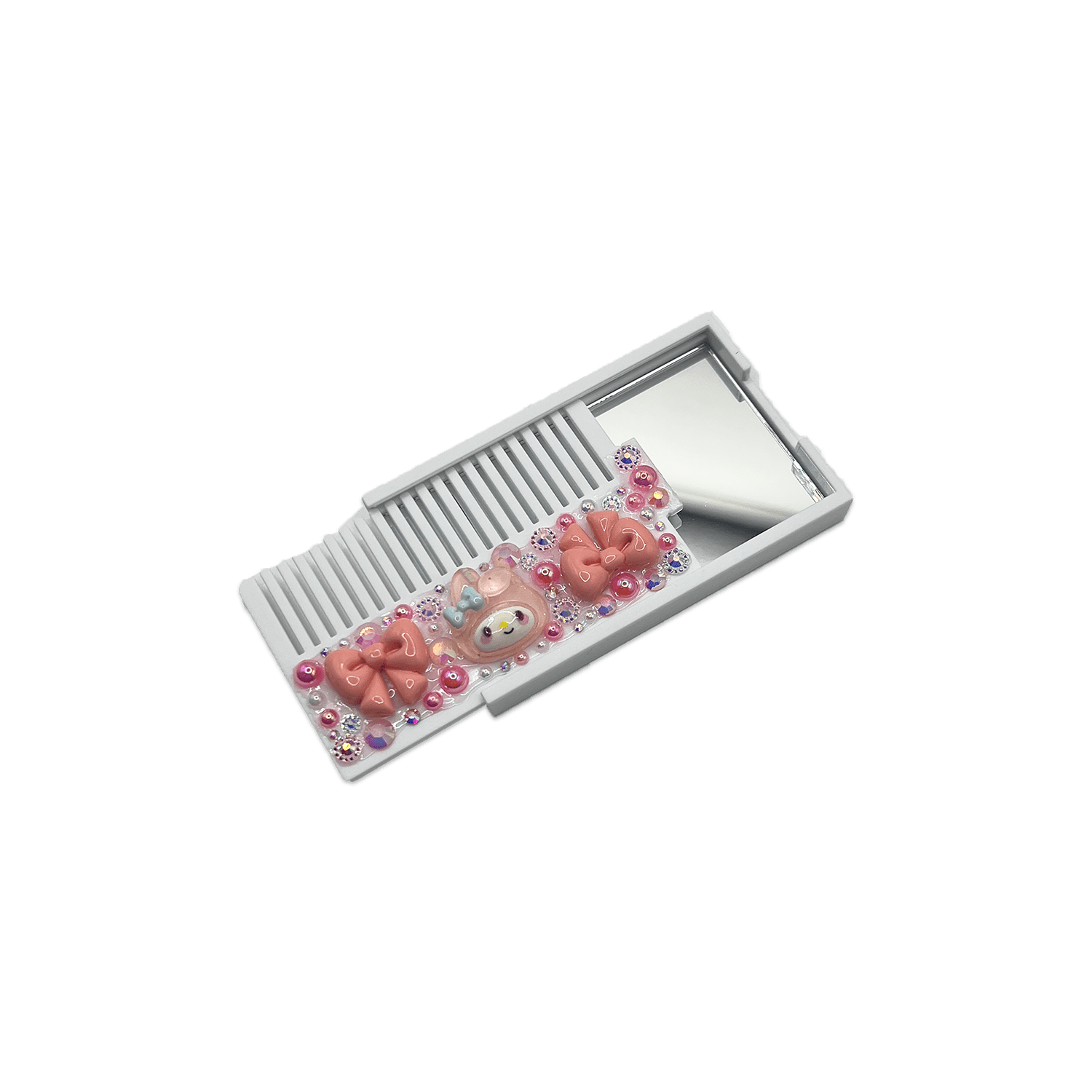 PINK MELO BUNNY DECODEN POCKET MIRROR COMB - Usagi x Usagi, LLC - Accessories