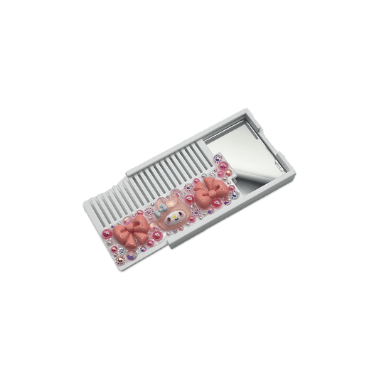 PINK MELO BUNNY DECODEN POCKET MIRROR COMB - Usagi x Usagi, LLC - Accessories
