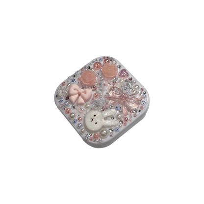 PINK MIFF BOW DECODEN SQUARE COMPACT MIRROR - Usagi x Usagi, LLC - Accessories
