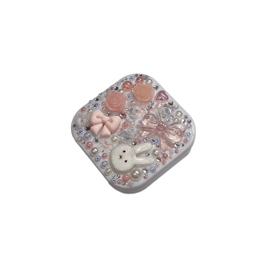 PINK MIFF BOW DECODEN SQUARE COMPACT MIRROR - Usagi x Usagi, LLC - Accessories