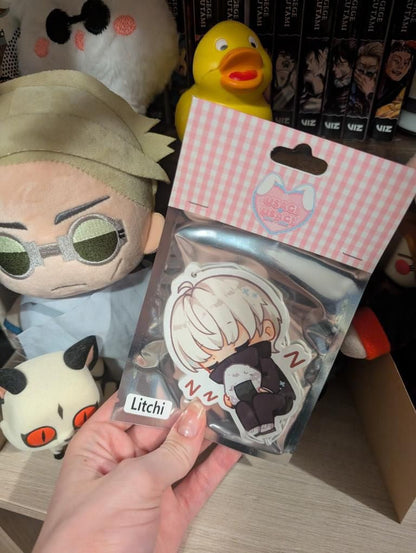 RICE BALL BOI CAR AIR FRESHENER - LITCHI — kawaii Air Freshener by Usagi x Usagi, LLC, cute decorative accessory