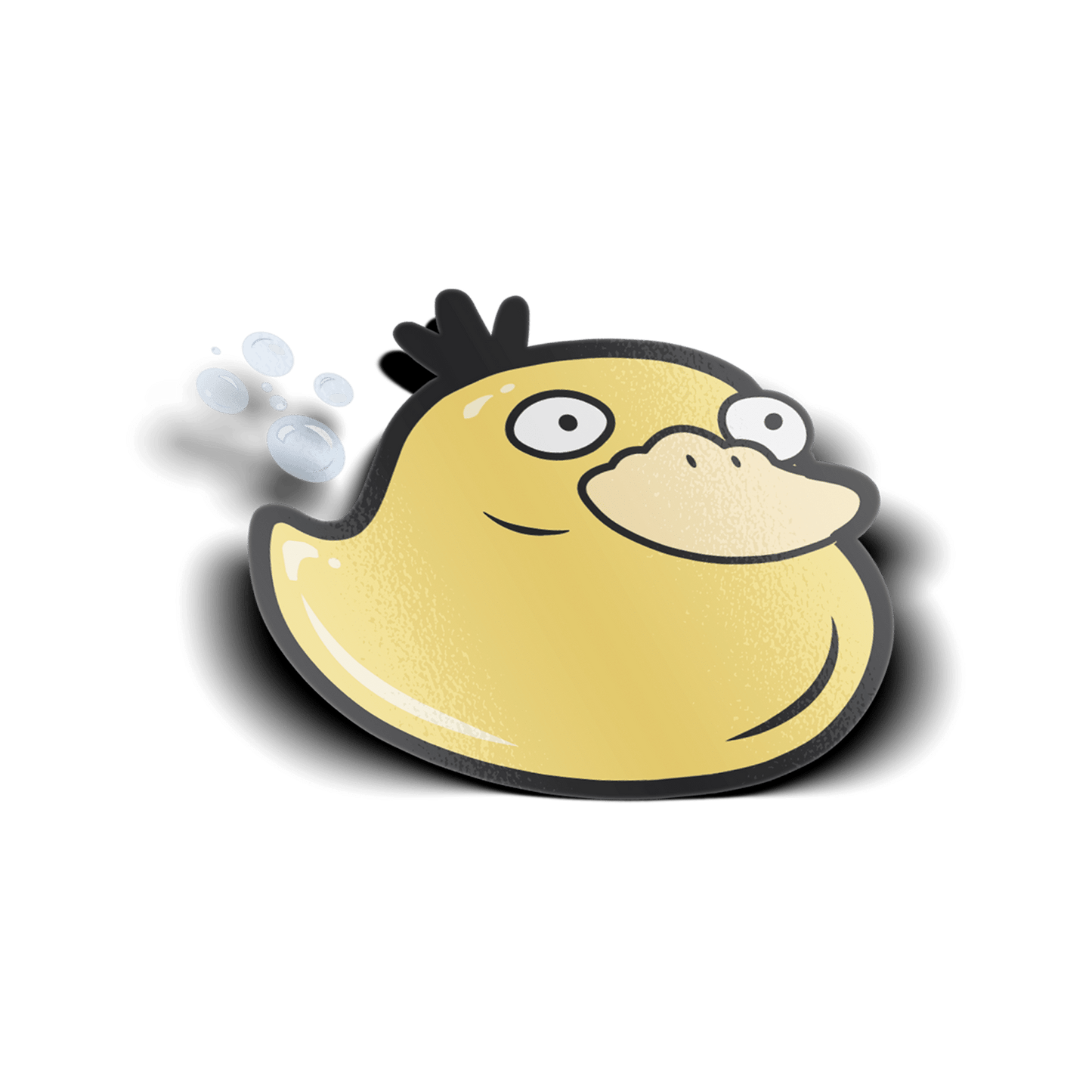 rubber ducky vinyl sticker, waterproof decorative sticker for laptops, water bottles, and cars.