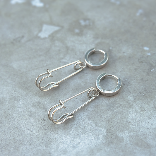 SOFT BUT DEADLY SAFETY PIN EARRINGS