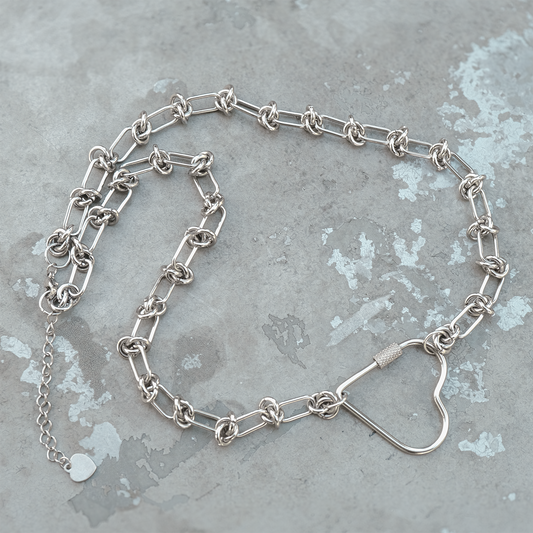 SOFT BUT DEADLY BARBED HEART NECKLACES { STAINLESS STEEL } - SOFT HEARTS