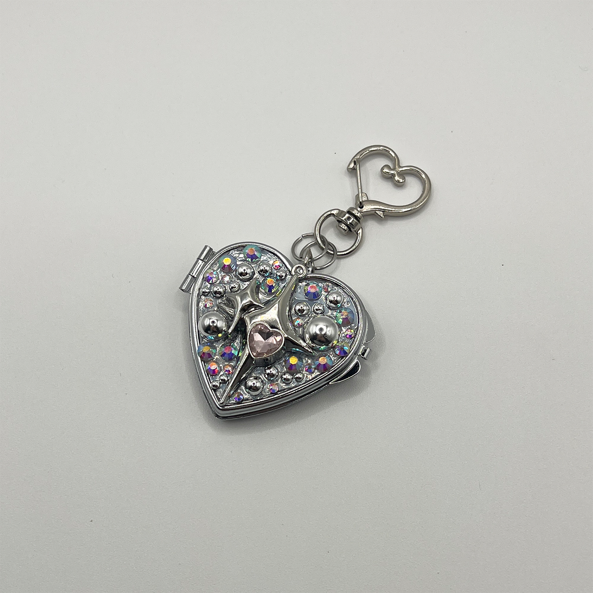 SOFT BUT DEADLY KIRA KIRA METAL HEART DECODEN MINI MIRROR KEYCHAIN