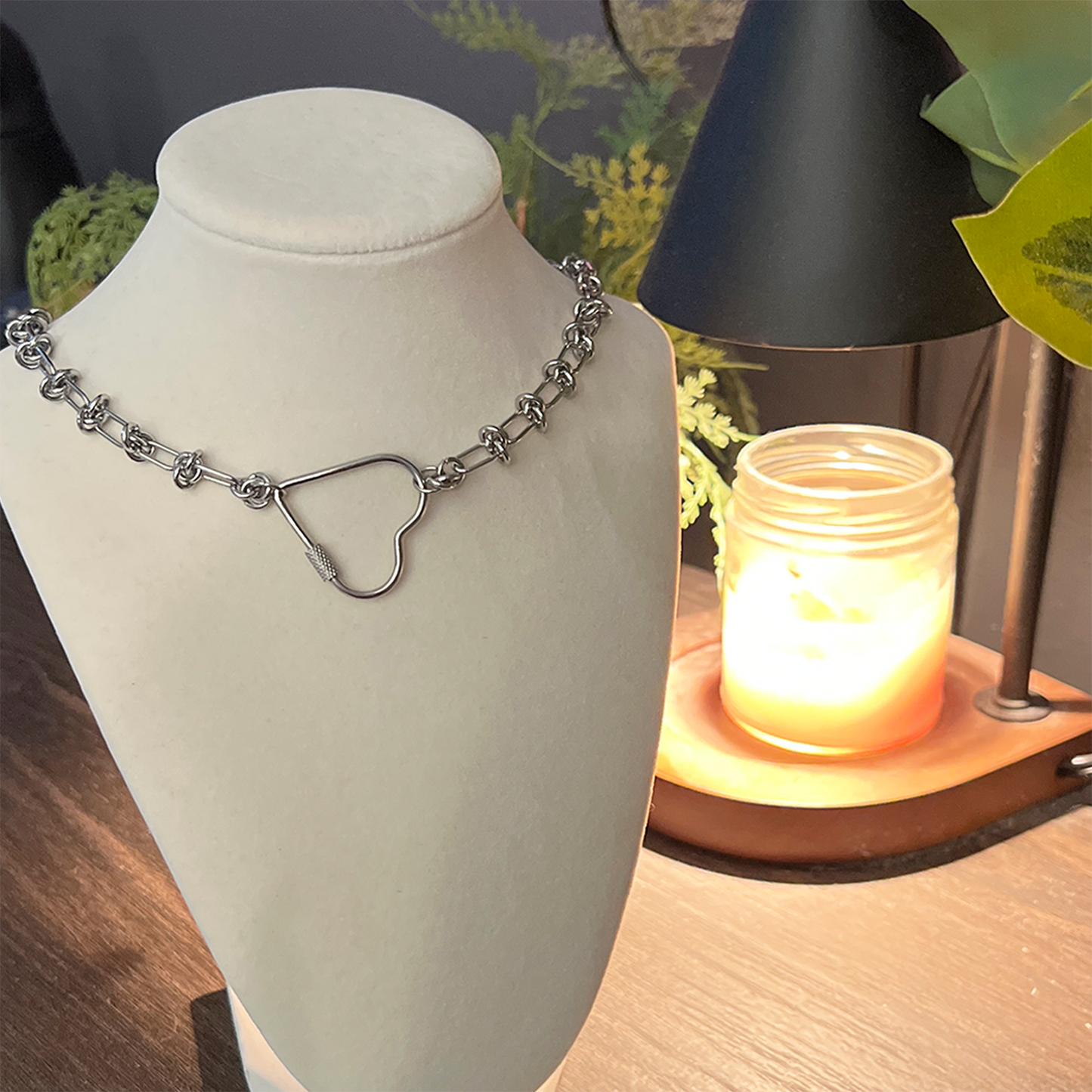SOFT BUT DEADLY BARBED HEART NECKLACES { STAINLESS STEEL } - SOFT HEARTS