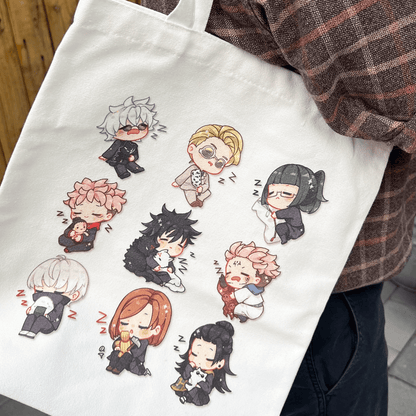 SLEEPY CURSED FRIENDS TOTE BAG - Usagi x Usagi, LLC - Accessories
