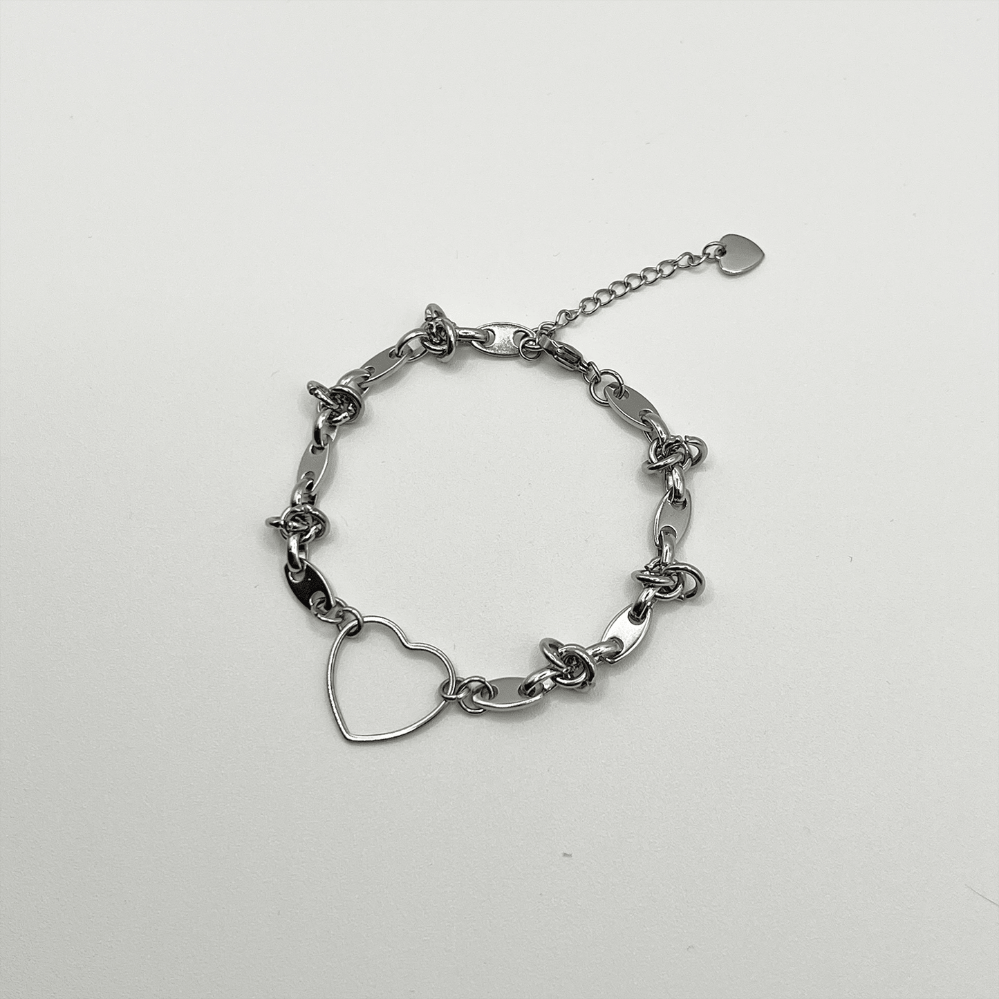 SOFT BUT DEADLY BARBED HEART BRACELET { STAINLESS STEEL } - SOFT HEARTS - Usagi x Usagi, LLC - Jewelry