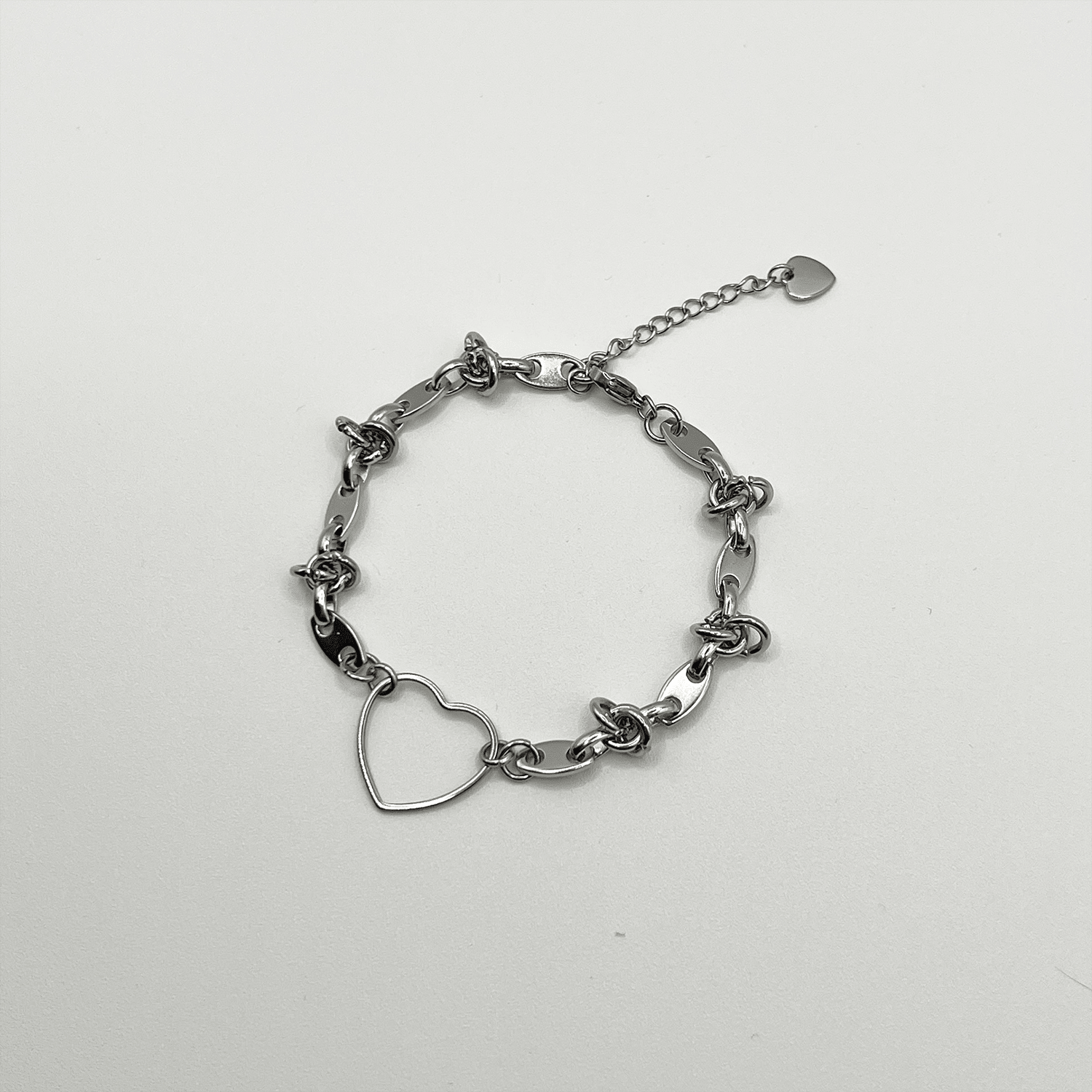 SOFT BUT DEADLY BARBED HEART BRACELET { STAINLESS STEEL } - SOFT HEARTS - Usagi x Usagi, LLC - Jewelry
