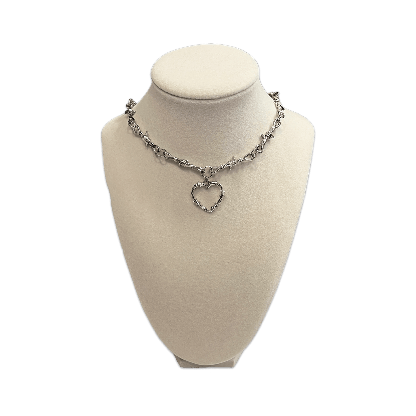 SOFT BUT DEADLY BARBED HEART NECKLACES { METAL HEART } - Usagi x Usagi, LLC - Jewelry