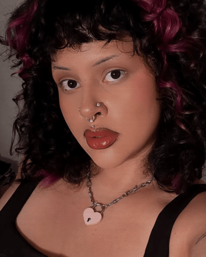 SOFT BUT DEADLY BARBED HEART NECKLACES { PINK HEART LOCKET } - Usagi x Usagi, LLC - Jewelry