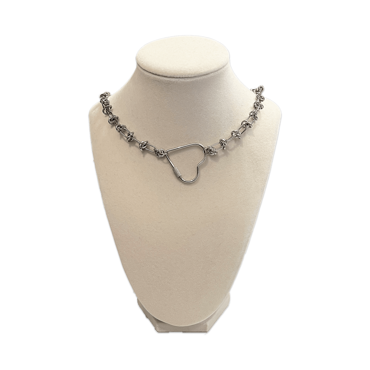 SOFT BUT DEADLY BARBED HEART NECKLACES { STAINLESS STEEL } - SOFT HEARTS - Usagi x Usagi, LLC - Jewelry