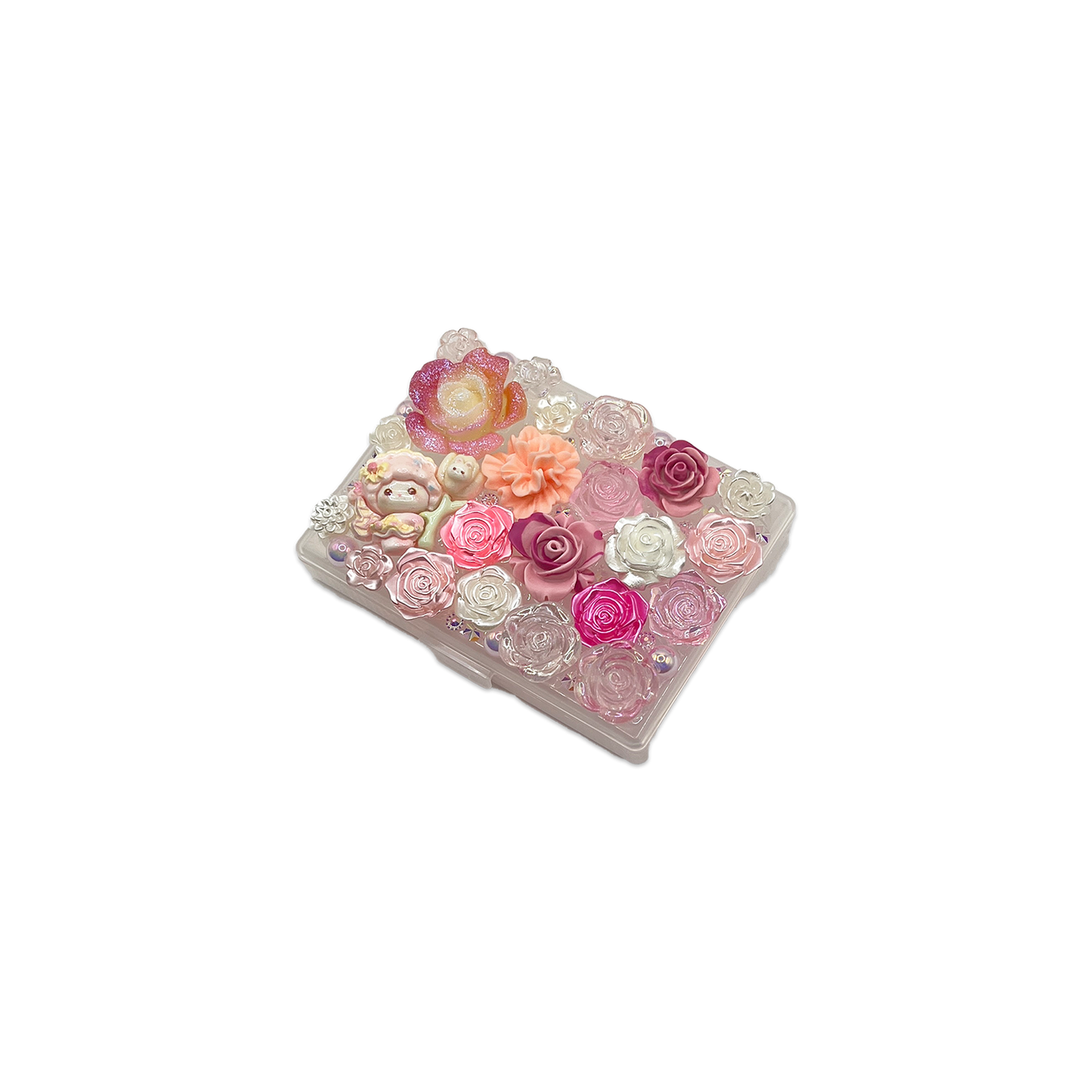 { SOFT ANGEL SHEEP SERIES } PINK ROSE GARDEN DECODEN TRINKET BOX - ADJUSTABLE POCKETS