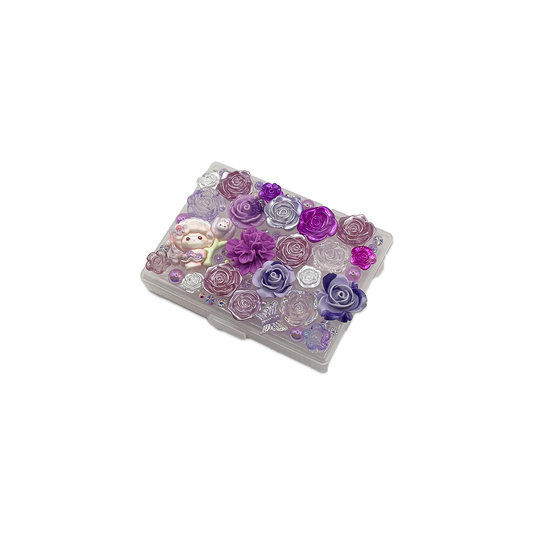 { SOFT ANGEL SHEEP SERIES } PURPLE ROSE GARDEN DECODEN TRINKET BOX - ADJUSTABLE POCKETS