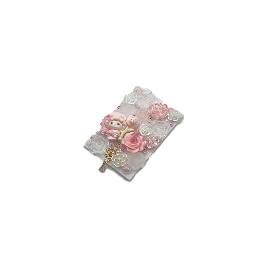 { SOFT ANGEL SHEEP SERIES } PINK ROSE GARDEN { MINI } DECODEN POCKET MIRROR