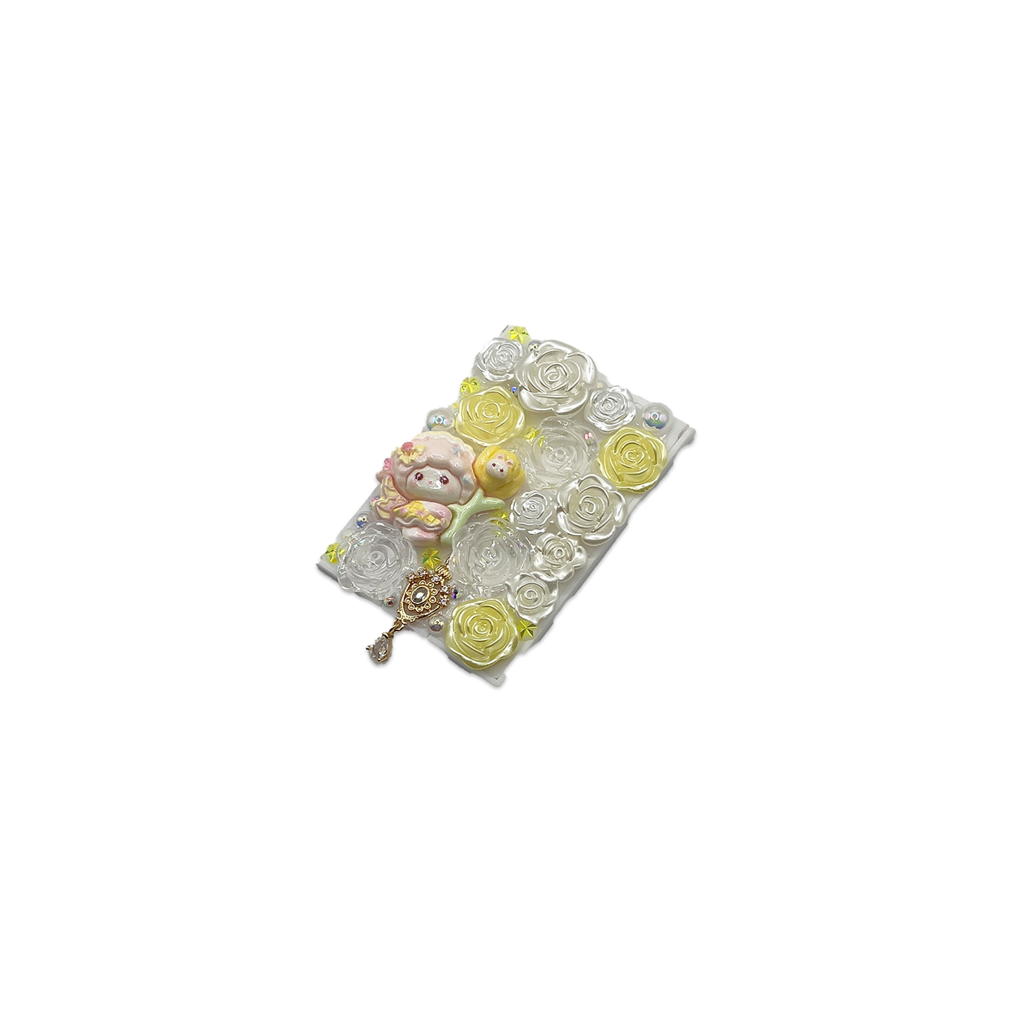 { SOFT ANGEL SHEEP SERIES } YELLOW ROSE GARDEN { MINI } DECODEN POCKET MIRROR