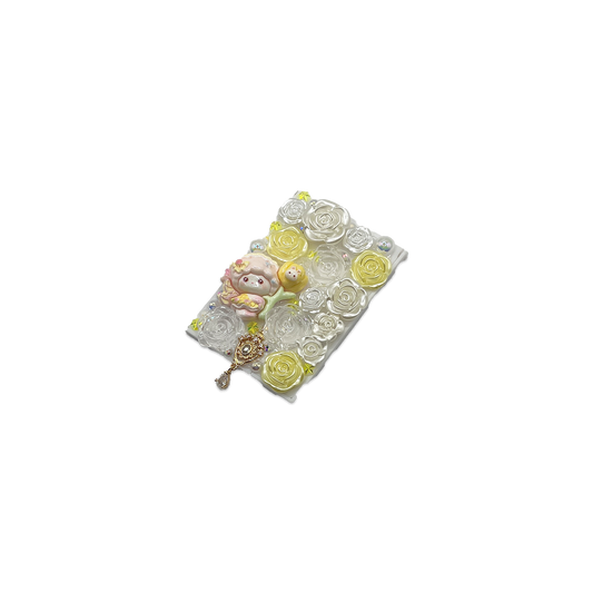 { SOFT ANGEL SHEEP SERIES } YELLOW ROSE GARDEN { MINI } DECODEN POCKET MIRROR