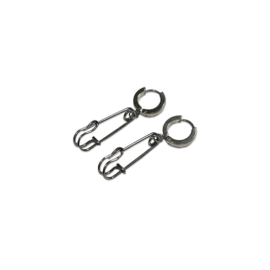 SOFT BUT DEADLY SAFETY PIN EARRINGS