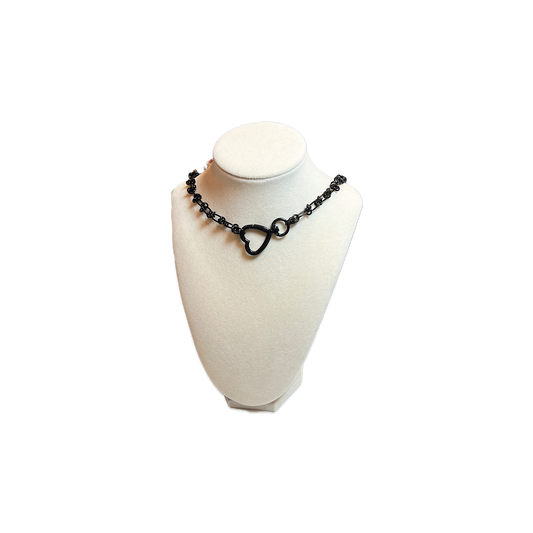 SOFT BUT DEADLY BARBED HEART NECKLACES { STAINLESS STEEL } - ETERNAL DARK HEARTS