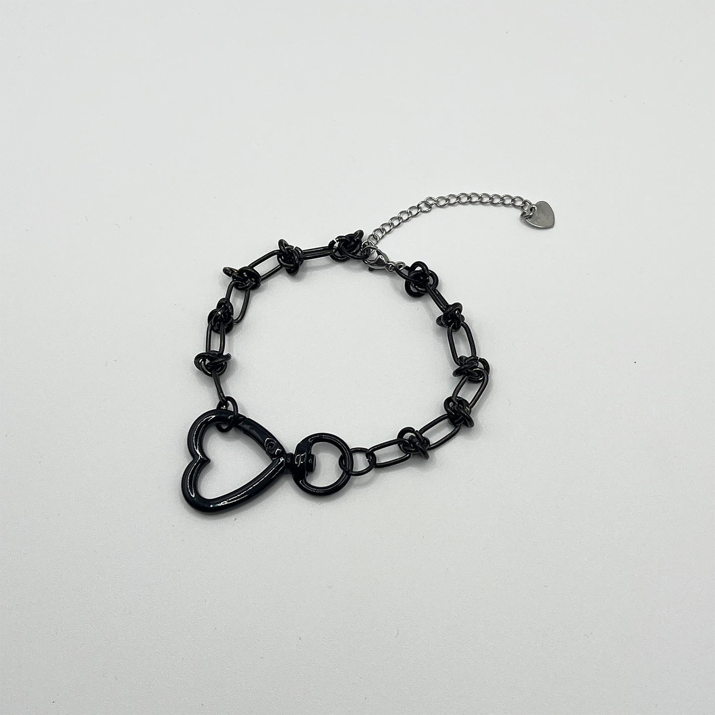SOFT BUT DEADLY BARBED HEART BRACELET { STAINLESS STEEL } - ETERNAL DARK HEARTS