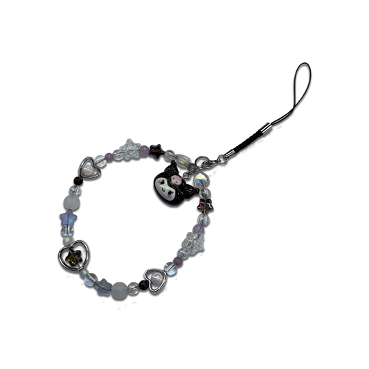 SPARKLY DARK LOLITA BUNNY PHONE CHARM STRAP ACCESSORY - Usagi x Usagi, LLC - Accessories