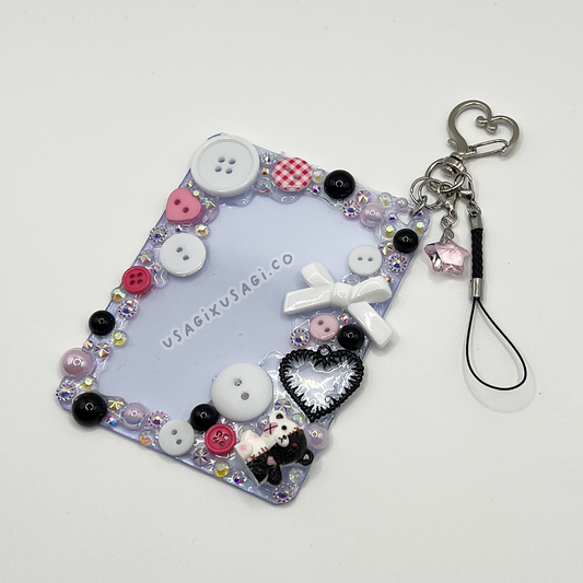 SPOOPY STITCHED BEAR { PINK / BLACK } DECODEN TOPLOADER