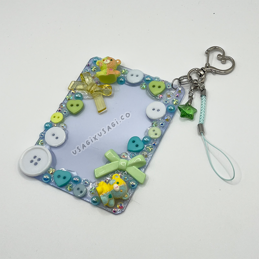 SPOOPY STITCHED BEAR { BLUE / GREEN } DECODEN TOPLOADER
