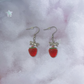 STRAWBERRY BOW EARRINGS { RED }