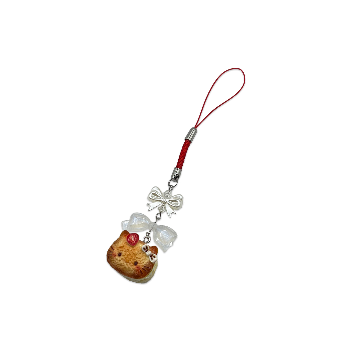 STRAWKITTY CAKE SPECIALTY PHONE CHARM