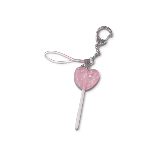 Usagi x Usagi Keychains BIG Pink Glitter Lollipop Regular Charm with Chain SWEET TREATS COLLECTION ♡ PINK SWEET TREATS COLLECTION ♡ PINK