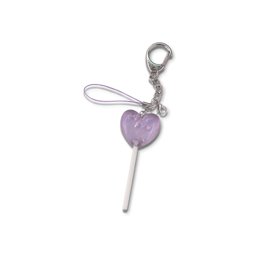 Usagi x Usagi Keychains BIG Purple Glitter Lollipop Regular Charm with Chain SWEET TREATS COLLECTION ♡ PURPLE SWEET TREATS COLLECTION ♡ PURPLE