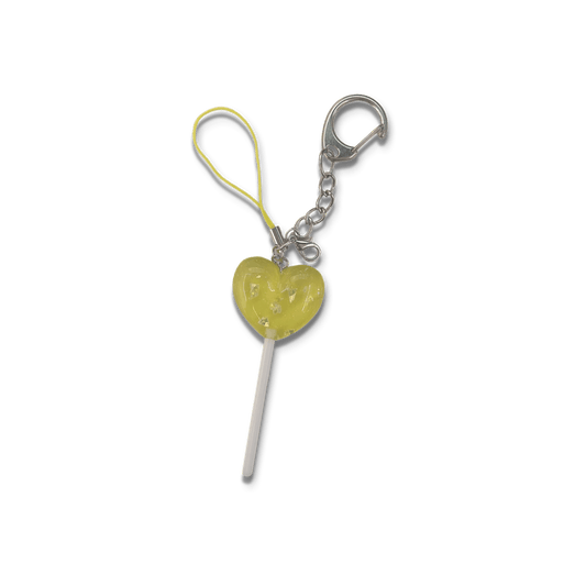 Usagi x Usagi Keychains BIG Yellow Glitter Lollipop Regular Charm with Chain SWEET TREATS COLLECTION ♡ YELLOW SWEET TREATS COLLECTION ♡ YELLOW