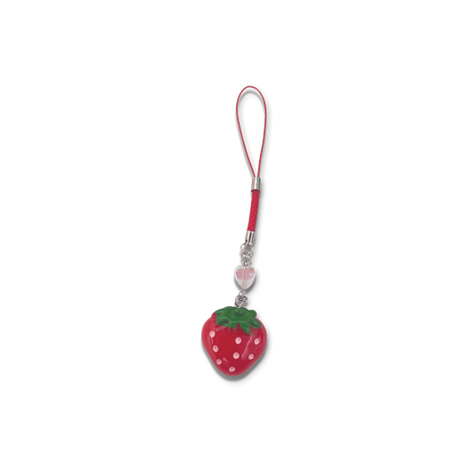 Usagi x Usagi Keychains L Red Strawberry Heart Charm STRAWBERRY CHARMS STRAWBERRY CHARMS