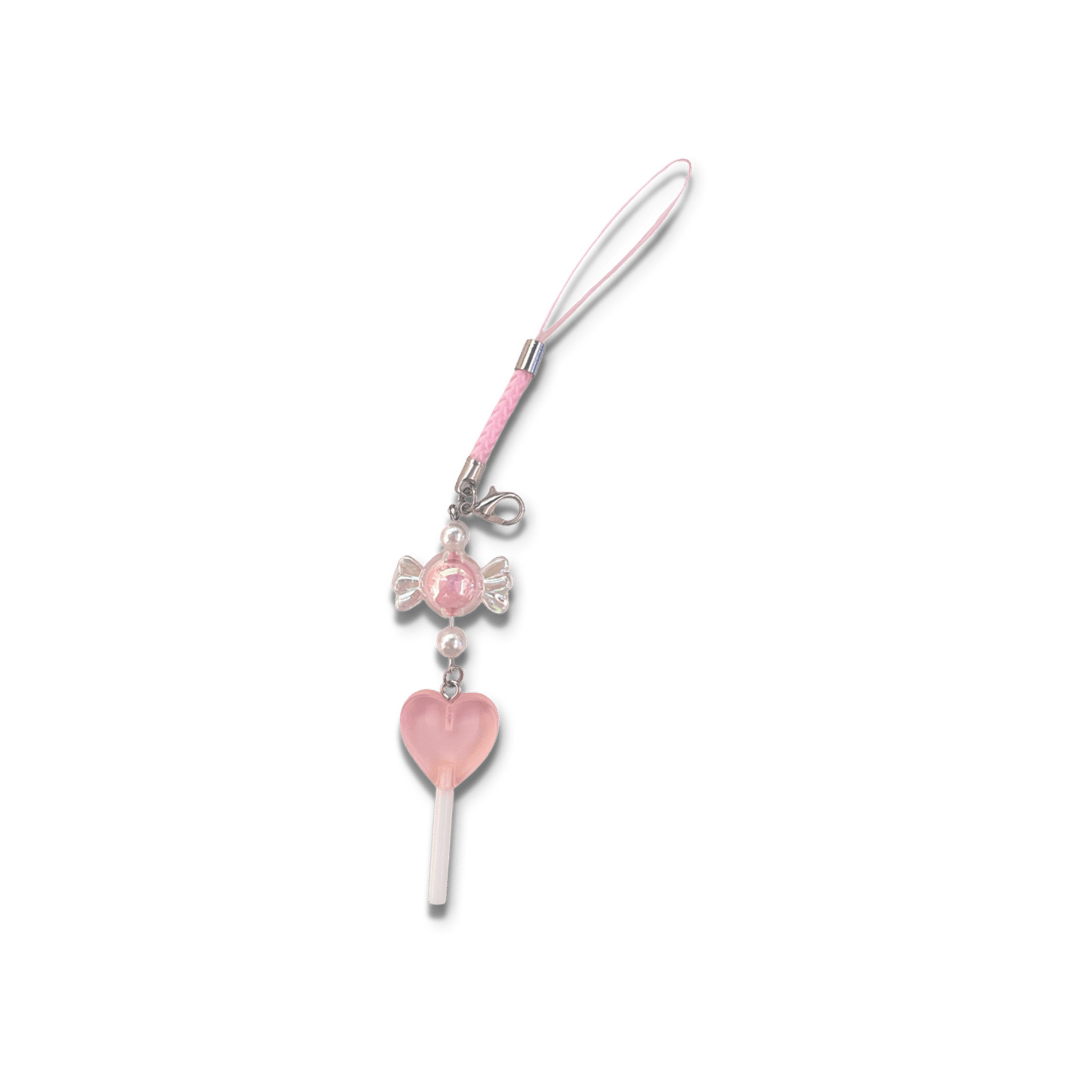 Usagi x Usagi Keychains SMALL Transparent Light Pink Lolli Braided Charm with Candy SWEET TREATS COLLECTION ♡ PINK SWEET TREATS COLLECTION ♡ PINK