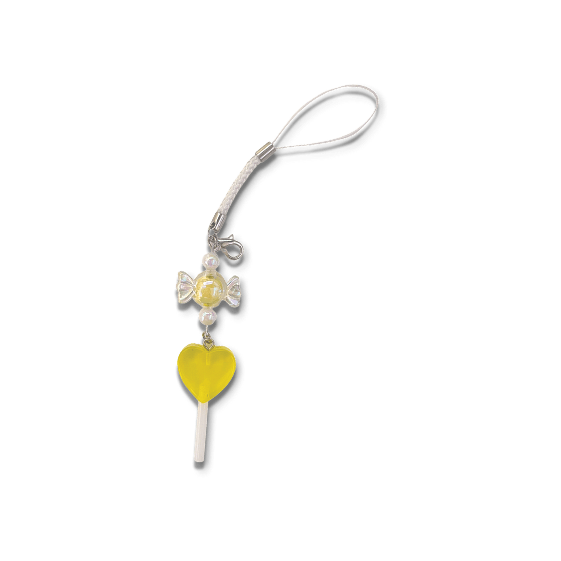 Usagi x Usagi Keychains SMALL Transparent Yellow Lolli Braided Charm with Candy SWEET TREATS COLLECTION ♡ YELLOW SWEET TREATS COLLECTION ♡ YELLOW