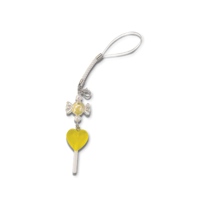 Usagi x Usagi Keychains SMALL Transparent Yellow Lolli Braided Charm with Candy SWEET TREATS COLLECTION ♡ YELLOW SWEET TREATS COLLECTION ♡ YELLOW