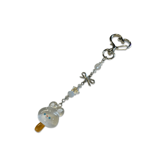 Usagi x Usagi, LLC Keychains BUNNY ICE CREAM { WHITE } SPECIALTY KEYCHAIN BUNNY ICE CREAM { WHITE } SPECIALTY KEYCHAIN