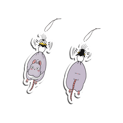 Usagi x Usagi Stickers SINGLE SPIRITED AWAY ( MOUSE & FLY ) AIR FRESHENER SPIRITED AWAY ( MOUSE & FLY ) AIR FRESHENER